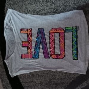 Justice Love T-Shirt Girls Size 12